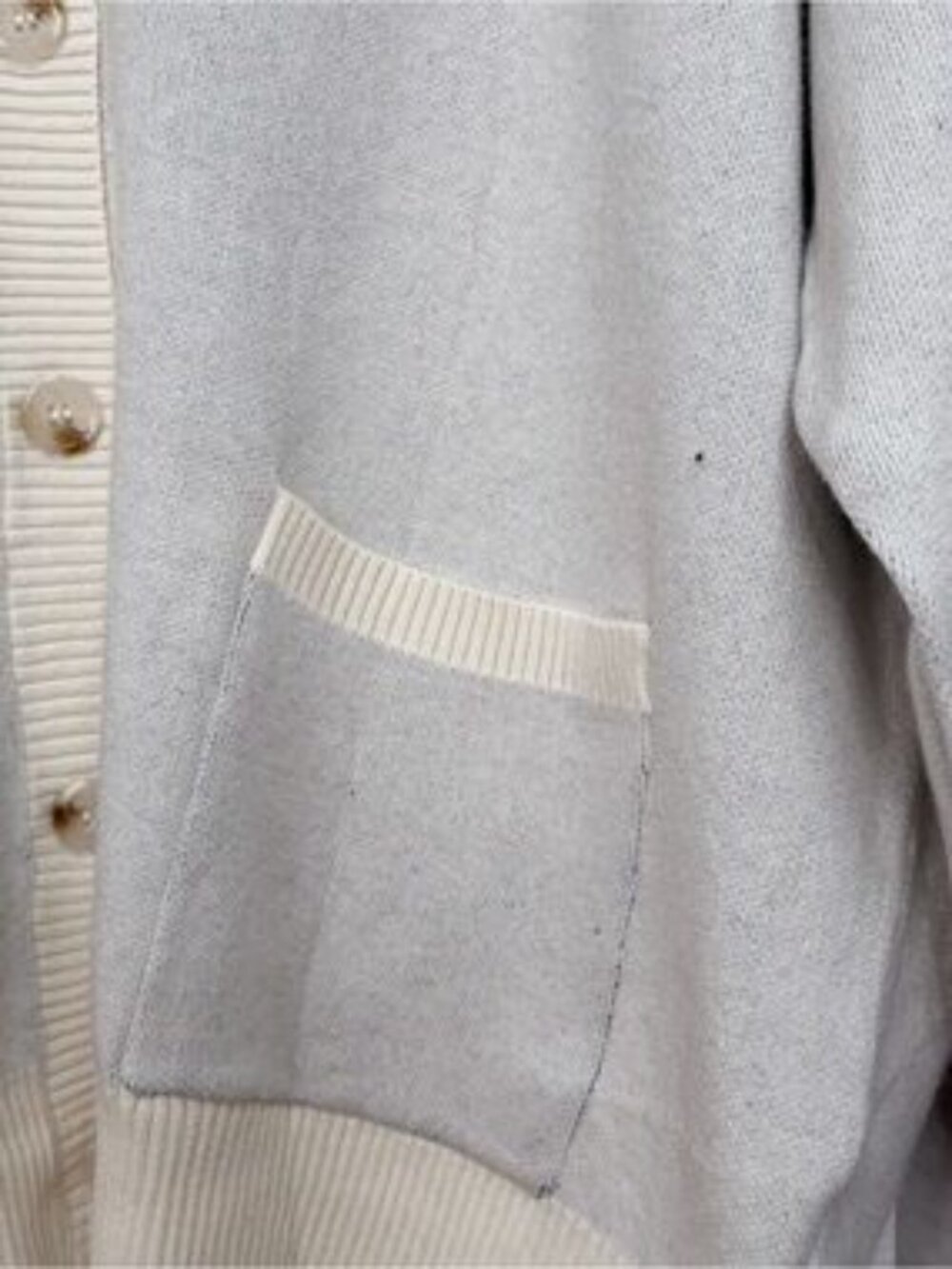 Miss Sparkling Lock Key Chain Graphic Oversized Button Front Knit Cardigan - Picture 3 of 8